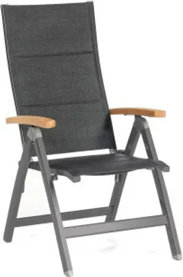 Produktbild von Sonnenpartner Sierra Klappsessel Klappstuhl Aluminium mit Textilen Teak anthrazit