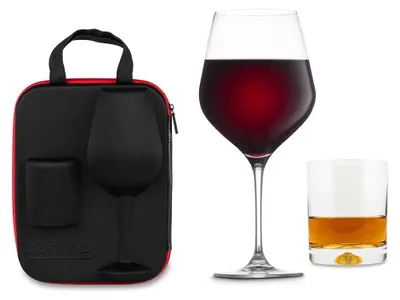 Produktbild von Pärchenkoffer mit Glas und Froster Diamond Glas