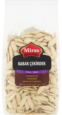 Produktbild von Miras Kabakkerne 200g – Geröstete, ungesalzene Kürbiskerne, Snack & Salat