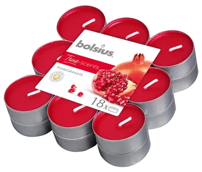 Zdjęcie produktu dla Bolsius podgrzewacz zapachowy aluminiowy 4h granat 18 szt