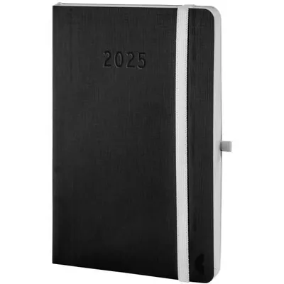 Produktbild von Buchkalender Chronobook Softcover Black Edition Mini 1 Woche/2 Seiten schwarz 2025