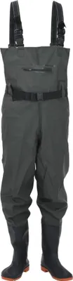 Image de vidaXL Waders avec bottes et ceinture vert foncé taille 38