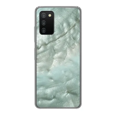 Produktbild von MuchoWow® Handyhülle Schutzhülle Hülle für Samsung Galaxy A03s Natursteine - Grün - Perlmutt Silikon Softcase Handy Hülle - Schutz