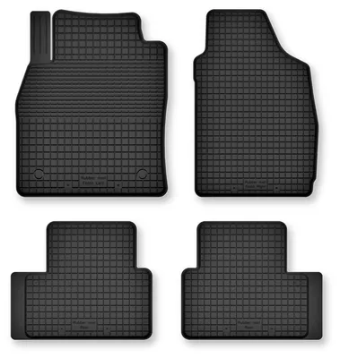 Image de Tapis de sol en caoutchouc pour Nissan Qashqai III mHEV 2021- (SUV) – 4 pièces, noirs, semi-universel, adapté
