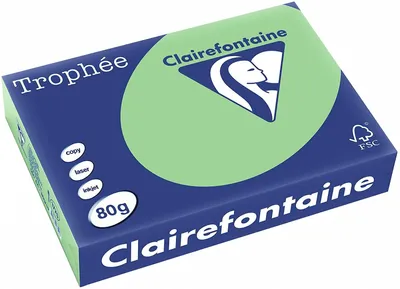 Produktbild von Clairefontaine Trophee 1775C naturgrün 80g/m² DIN-A4 - 500 Blatt