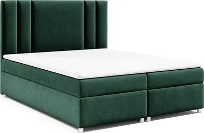 Produktbild von Best for Home Boxspringbett mit Bettkasten Trinity K-8 Bonellfederkern inkl. Topper, mit Lieferung, Aufbau & Entsorgung 180x200-Grün