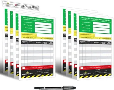 Productafbeelding van 8-delige brandblusser onderhoudsrecordset voor veilig gebruik