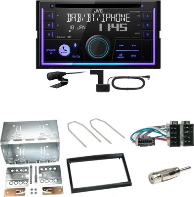 Produktbild von JVC KW-DB95BT Bluetooth Digitalradio Einbauset für Peugeot 307 Citroen C2 C3