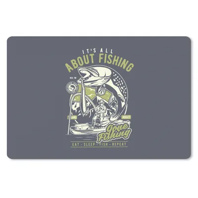 Produktbild von MuchoWow® Mauspad Mousepad Fisch - Boot - Jahrgang 27x18 cm - Mousepads - Maus Mat - Pad - Mausunterlage - Büroartikel - Desk Matten