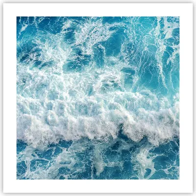 Produktbild von Poster - Poster ohne Rahmen - Meer Welle Ozean - 50x50 cm - Wand Bild - Wanddeko - Wandbilder - Kunstposter - Wandposter - Bilder - Kunstdruck - Wanddekoration - Wandbild - P2XAC50x50-4067