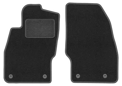 Image de Tapis avant en moquette pour Opel Corsa D 2006-2015 (à hayon) – 2 pièces, gris graphite, sur mesure – Wielganizator LUX