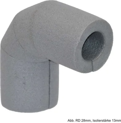 Produktbild von Isolierbogen 90° aus PE-Weichschaum, RD 28mm / Isolierstärke 13mm