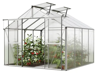 Obrázek produktu pro GFP skleník Orchidee 4 hliníkový rám 256 x 256 cm polykarbonátové desky