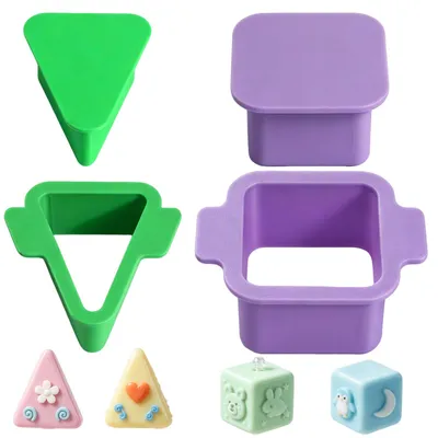 2er Set Cake-Pop-Ausstecher, quadratisch, PLA, mit Auswerfer