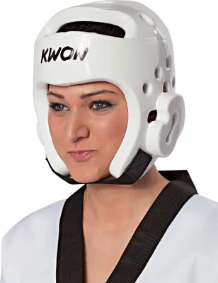 Produktbild von Kwon Kopfschützer Kopfschutz Taekwondo PU, Farbe:weiß, Größe:Xl