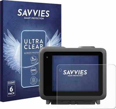 Produktbild von 6x Für GoPro Lit Hero Schutzfolie Savvies Displayschutz Display Schutz Folie Klar Transparent