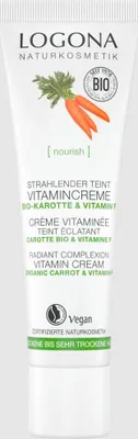 Produktbild von LOGONA Strahlender Teint Vitamincreme, Tagescreme, Frauen, trockene Haut, Gesicht, Anti-Falten, Elastizität, Feuchtigkeitsspendend, Schutz, Regenerierend, Weichmachend, 30 ml