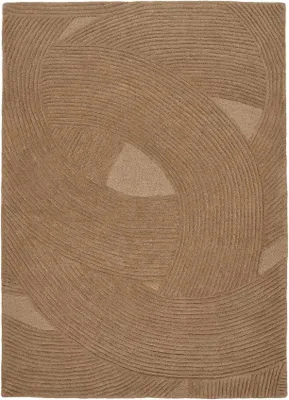 Zdjęcie produktu dla Rikke dywan 160x230cm ręcznie tkany brązowy.