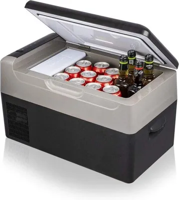Produktbild von Elektrische Kühltasche für Auto und Camping -20°C bis 20°C - Kühltasche mit Heizfunktion - 22L - 12V 230V - Grau