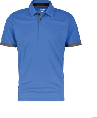 Produktbild von Dassy Poloshirt Traxion 710026 PES44 Gr. 4XL azurblau/anthrazitgrau