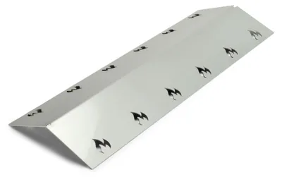 Produktbild von Edelstahl Brennerabdeckung - 435x150mm - extra stark 1,5mm - passend für viele Grills