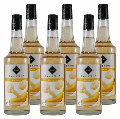 Produktbild von Rioba Banana (Banane) Syrup (6 x 0,7L)
