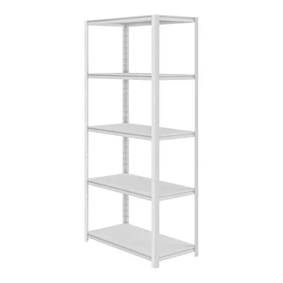 Produktbild von Schwerlastregal Lagerregal Kellerregal Werkstattregal Steckregalmit 5 Metallböden Traglast pro Ebene 85 kg, 183x90x45 cm Grau