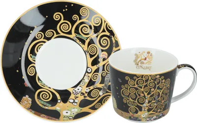 Produktbild von Carmani Tasse mit Untertasse G. Klimt Der Kuss Porzellan 230ml
