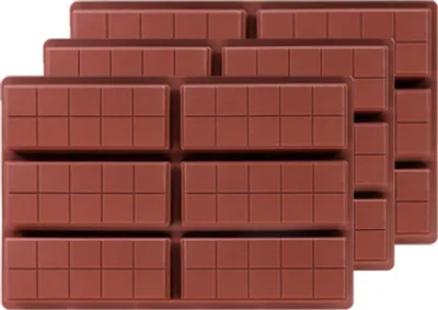 Produktbild von 3 Stück,Schokoladenform Silikon Schokoladentafel Form Pralinenförmchen Schokolade Form für Schokolade Praline Süßigkeiten