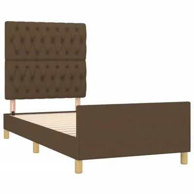 Obrázek produktu pro vidaXL Rám postele bez matrace tmavě hnědý 100x200 cm látka