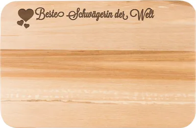 Produktbild von Mr. & Mrs. Panda Holz Schneidbrett Schwägerin - Transparent - Geschenk, vesperbrett, Bruder, Frühstücksbrettchen, Frühstücksbrett, Ehefrau, Holzbrett, angeheiratet