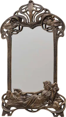 Produktbild von Spiegel Wandspiegel Kosmetikspiegel Jugendstil-Antik-Stil Eisen 50cm