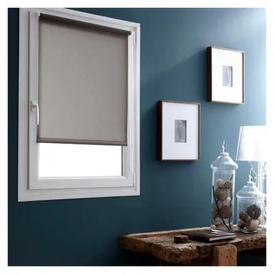 Produktbild von Fensterrollo, lichtdurchlässig, ohne Bohren, Grau/Rosa, L 71 x H 190 cm