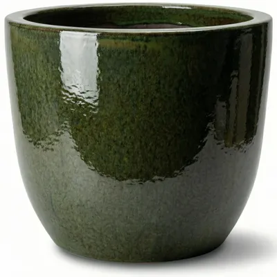 Zdjęcie produktu dla Doniczka ceramiczna Provencelia LANCELOT Tropikalna zieleń, Ø47 cm x H41 cm, mrozoodporna