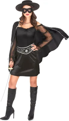 Produktbild von Schwarze Rächerin-Kostüm für Damen XL
