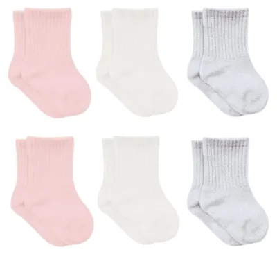 Obrázek produktu pro Bistyle, bavlněné ponožky, 6 párů, pro novorozence a kojence, velikost 0-3 měsíce až 2-3 měsíce