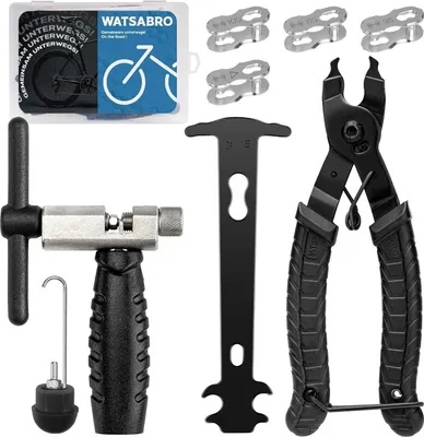 Produktbild von Kettennieter Fahrrad Reparatur Set mit Kettenschloss Zange 4 Paar Nieten