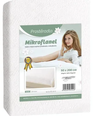 Obrázok produktu pre Mikroflanelové prestieradlo - biele - 90x200