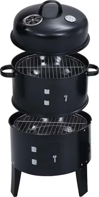 Produktbild von vidaXL 3-in-1 Holzkohlegrill Räucherofen 40×80 cm