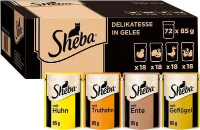 Produktbild von SHEBA® Portionsbeutel Geflügel Auswahl 72 x 85g