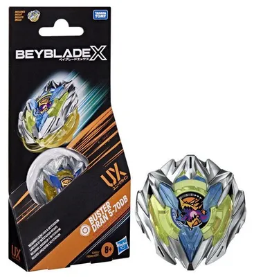 Zdjęcie produktu dla Beyblade X, zestaw rozszerzający "Buster Dran 5-70DB UX" z wiertułkiem typu wytrzymałościowego, autentyczne wiertułki bojowe firmy Takara Tomy, przeznaczone dla dzieci od 8 roku życia