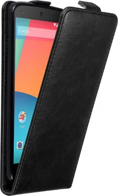 Produktbild von Cadorabo Hülle für LG Google NEXUS 5 Schutz Hülle in Schwarz Flip Etui Handyhülle Case Cover