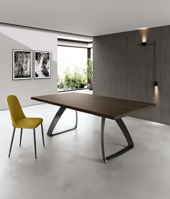 Produktbild von Bridge - Ausziehbarer Tisch (160/240 x 90 cm) aus schwarzer wärmebehandelter Eiche