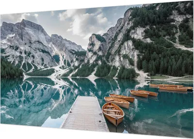 Produktbild von Selbstklebende Fototapete - Wandbilder für Wohnzimmer - 416x254 - Dekorative Wandfolie - Modernes Design für Wanddekoration - Tapeten für Innenräume - Bergpanorama