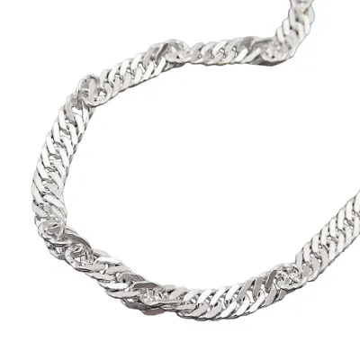 Produktbild von Armband 3mm Singapur diamantiert Silber 925 19cm silber 3mm