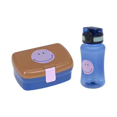 Zdjęcie produktu dla Lässig Lunch Set Little Gang Smile karmel/niebieski (lunch box i butelka do picia)