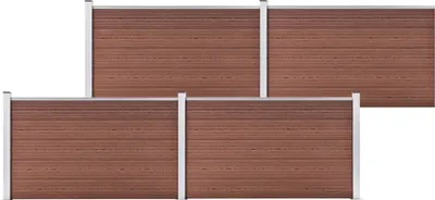 Obrázek produktu pro Zahradní plot WPC 699 x 106 cm hnědý