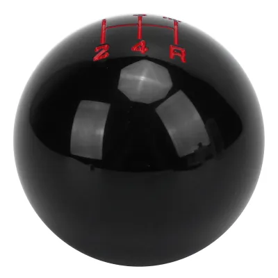 Produktbild von Głowica gałki dźwigni zmiany biegów 5 biegów, odporna na zużycie, średnica 54 mm, M12x1,25, okrągła akrylowa gałka dźwigni zmiany biegów do samochodów (czarna)