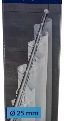 Produktbild von Kleine Wolke Duschvorhangstange Federstange Chrom 125-220cm 25mm ohne Bohren