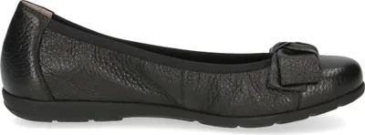 Immagine prodotto di Caprice ballerina da donna in pelle effetto  con fiocco suola antiscivolo 9-22153-42, misura:41 EU, colore:Nero